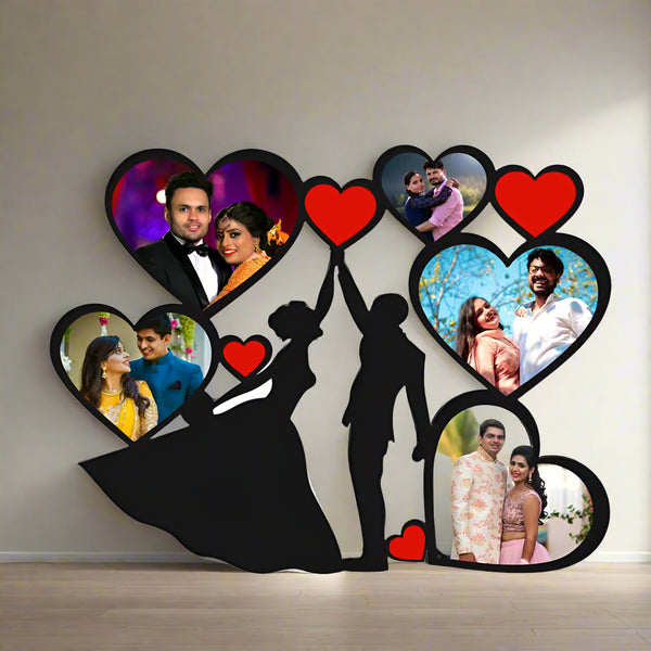 Personalised Love Wooden Photo Frame (Add 5 Photos)