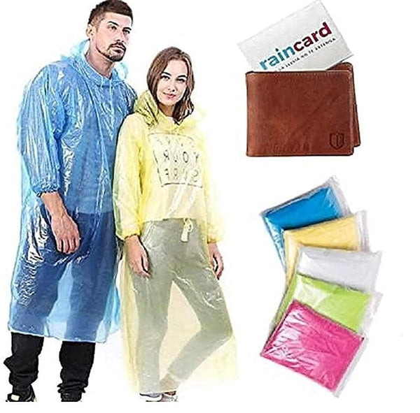 Rain Card Unisex Disposable Pocket Size Easy to Carry Digi Raincoat