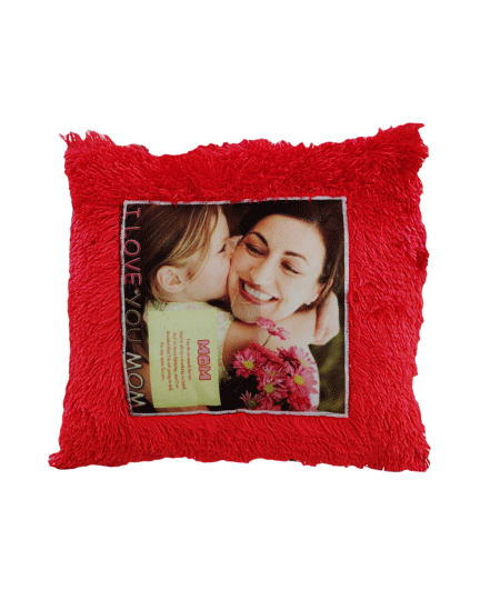 Personalized Photo Upload Fur Square Cushion