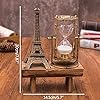 The Decor Deal Wooden Bench Having Glass Hour with Eiffle Tower(Plastic) showpiece for Home Decoration/Desk Decor/Birthday Gift