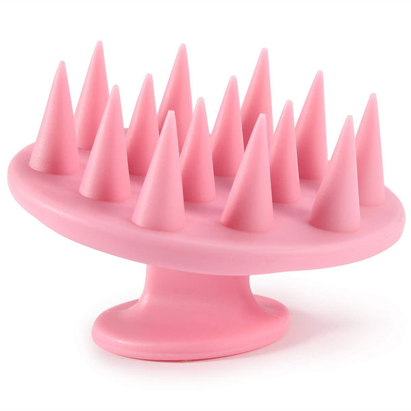 Pink Unibody Silicone Scalp Massager for Hair Growth, Scalp Scrubber, Head Massager for Hair Growth