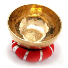 Tibetan Buddhist Singing Bowl inches Meditation Bowl with Stick and Cushion.