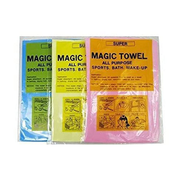 Magic Drying Towel Reusable Water Absorbent Multipurpose Cleaning Cloth , Pack of (2)