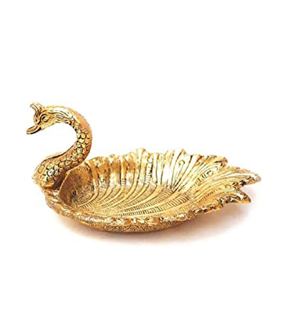 Metal Swan Shape Dry Fruit Tray Or Duck Bowl for Flower Petal