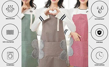 Cooking apron with attached hand wiping towels with Pocket (Pack of 1)