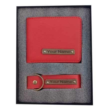 Personalised Leather Wallet + keychain