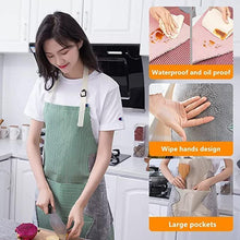 Cooking apron with attached hand wiping towels with Pocket