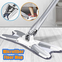 Cleaning Hands-Free Squeeze Microfiber Flat Mop System 360° Flexible Head