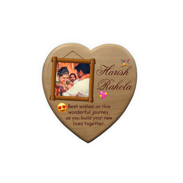 Personalized Heart Wooden Print