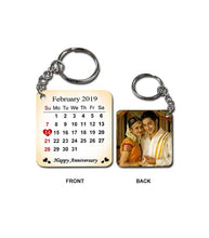 Personalised Anniversary Calendar Keychain