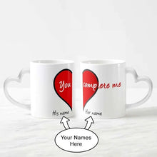 You Complete Me personalized couple mug set