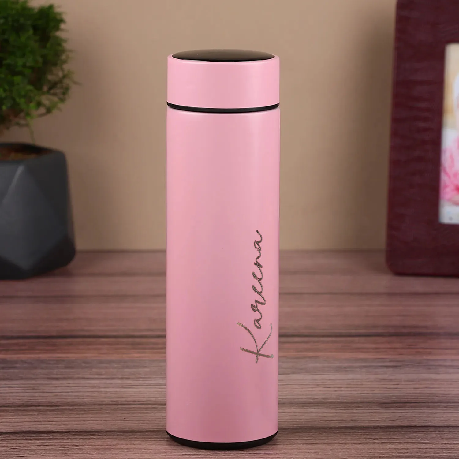 Personalised Name Pink Water Bottle – Custom Stainless Steel Insulated Bottle for Gym, Office & Travel thumbnail 7