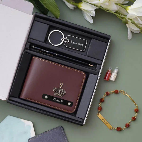 Personalized Indian wallet, Pen, and keychain thumbnail 4