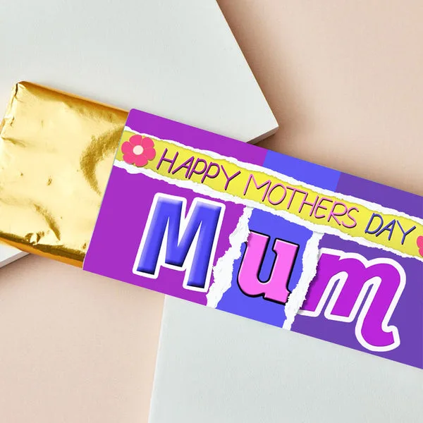 Personalized Chocolate Bar - Happy Mothers Day Mum thumbnail 2