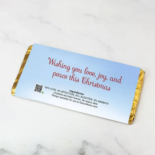 Personalized Santa wishes Merry Christmas Chocolate Bar thumbnail 3