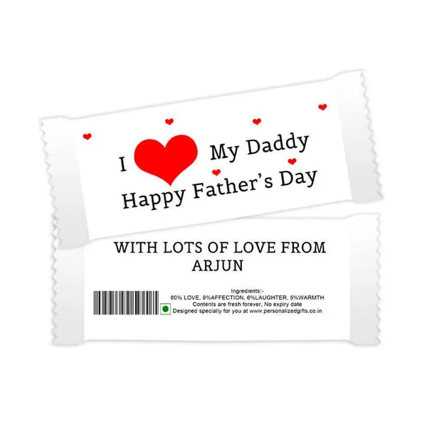 Personalized Chocolate Bar – I Love Daddy thumbnail 2