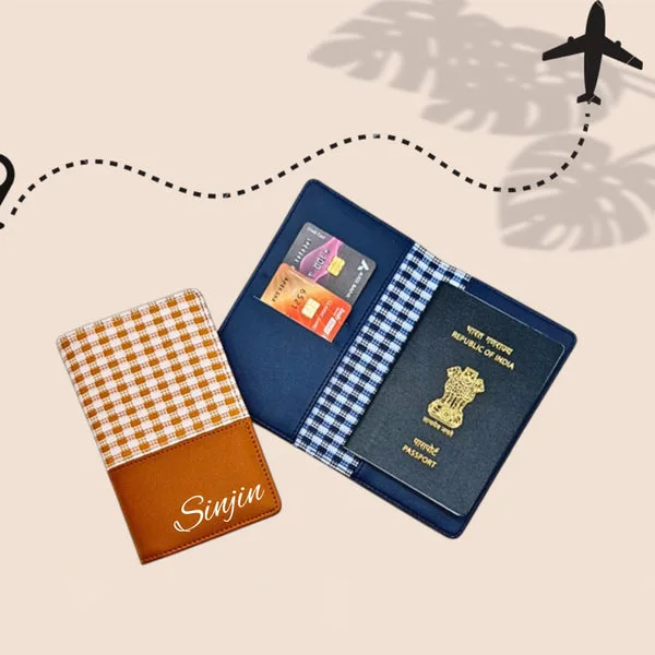 Personalized Gingham Passport Covers – Custom Travel Essentials thumbnail 4