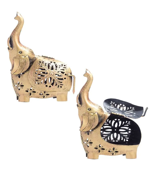 Elephant Style Candle Holder Pack of 2 thumbnail 3