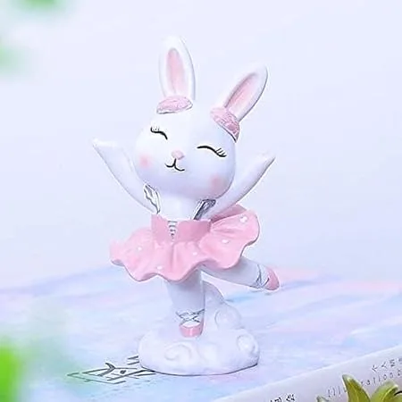 The decor deal Resin Ballerina Rabbit showpiece for Home Decoration Gift for All Occasions thumbnail 2