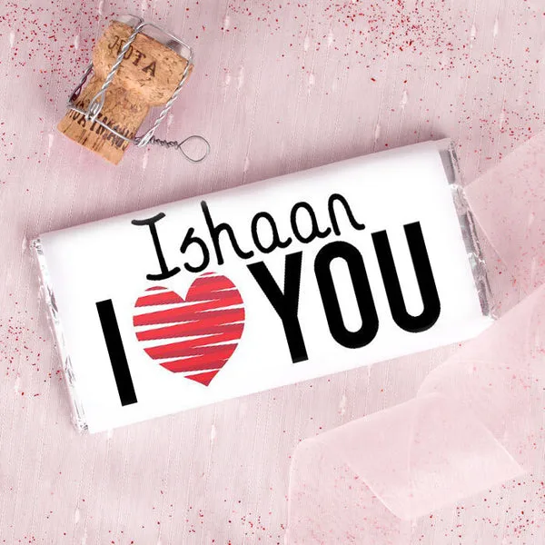 Personalised Chocolate Bar - I Heart You thumbnail 3