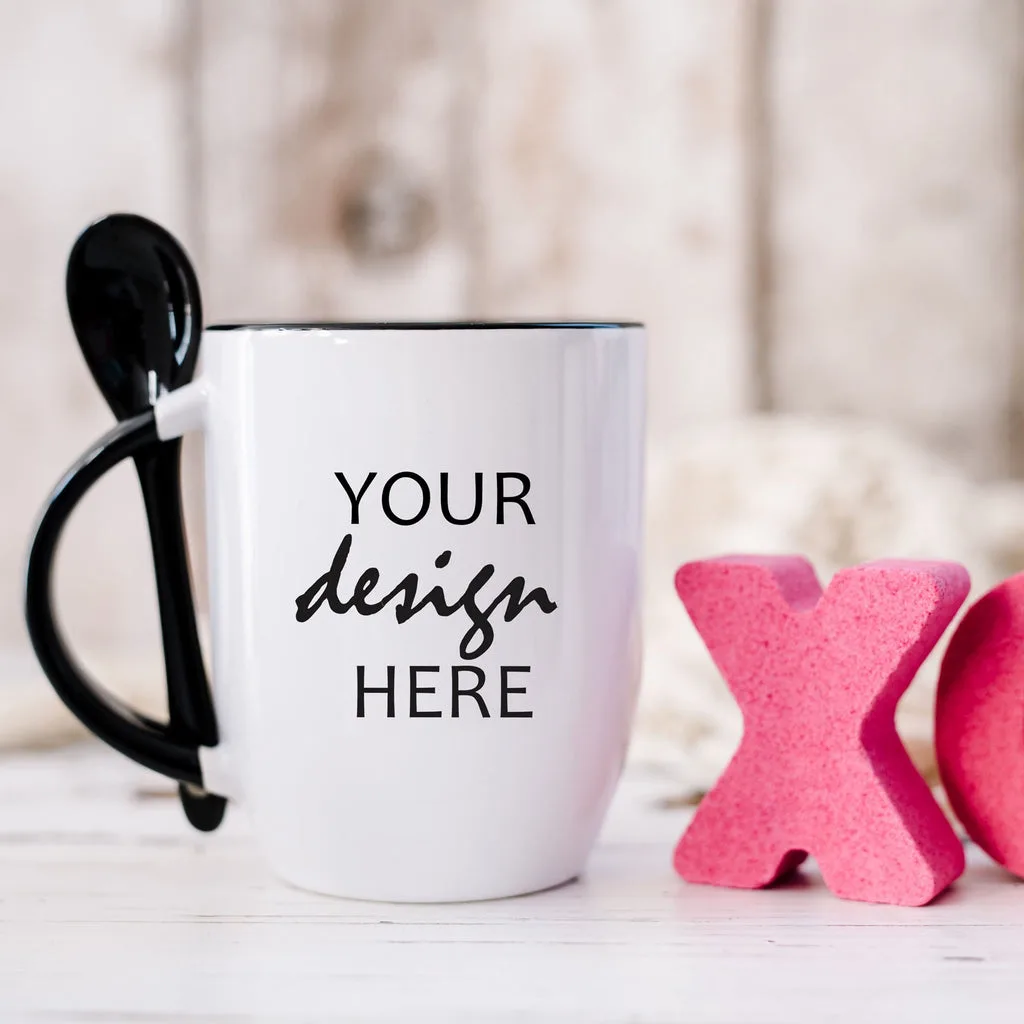 Personalized Black Spoon Mug thumbnail 3