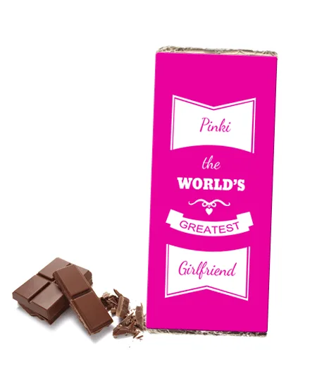 Personalized Chocolate Bar- World Greatest Girlfriend thumbnail 3