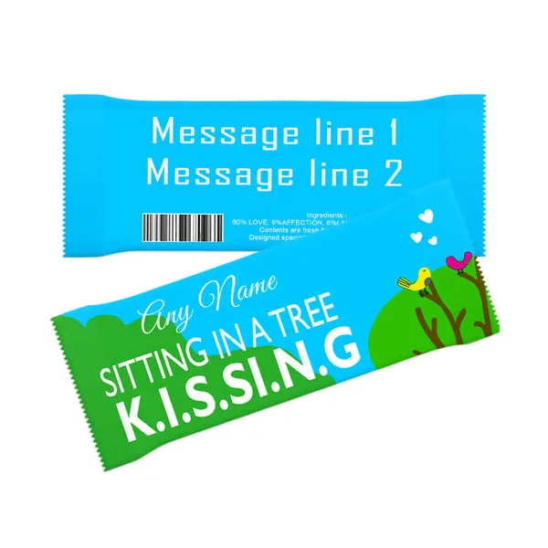 Personalized Chocolate Bar Me to You – Sitting in a Tree thumbnail 4