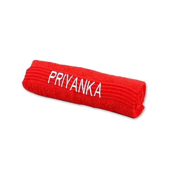 Personalized Cotton Towel - Red thumbnail 2