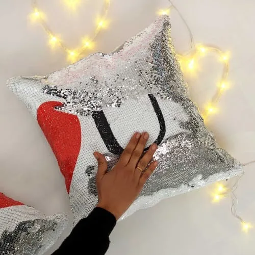 Personalised Name Sequined Cushions (I Love You) thumbnail 2