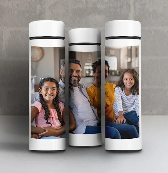 Personalized Photo-Printed Smart Water Bottle with LED Display and Vacuum Insulation thumbnail 3