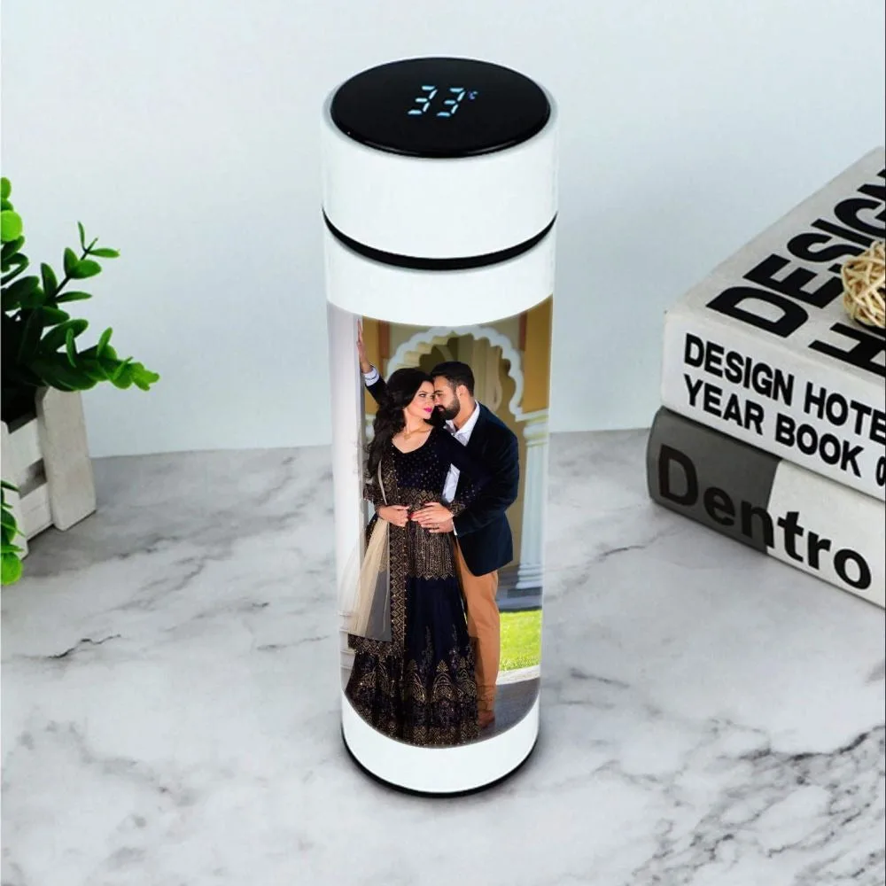 Personalized Photo-Printed Smart Water Bottle with LED Display and Vacuum Insulation thumbnail 5