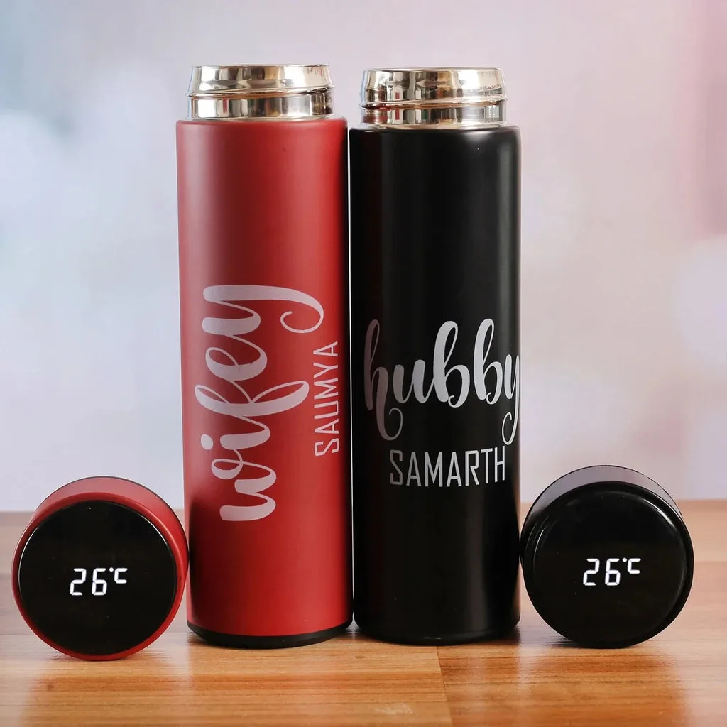Personalised LED Temperature Bottles- Set Of 2 thumbnail 3
