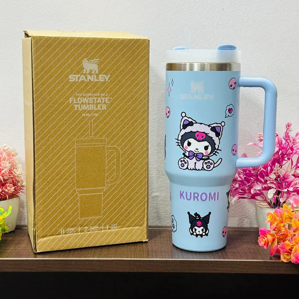 Kuromi Stanley Edition Tumbler – 1200ml Leakproof Insulated Mug with Straw & Handle thumbnail 3