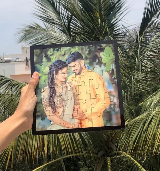 Personalized 8x8 MDF Photo Puzzle with Stand – 36 Pieces thumbnail 3