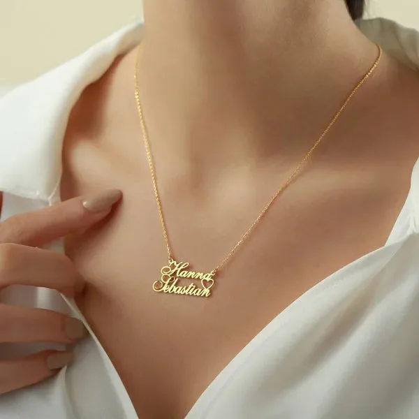Personalised Gold Plated Heart Name Necklace thumbnail 2