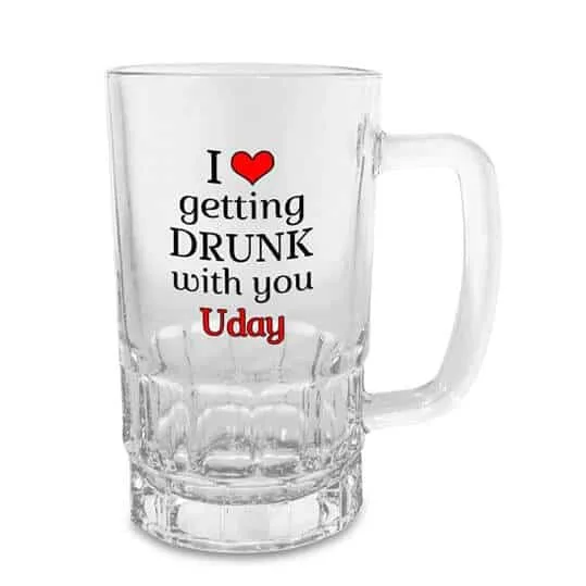 Personalized Beer Mug – Getting Drunk With You! thumbnail 2