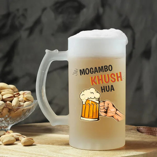Personalised Frosted Beer Mug - Mogambo khus Hua thumbnail 3