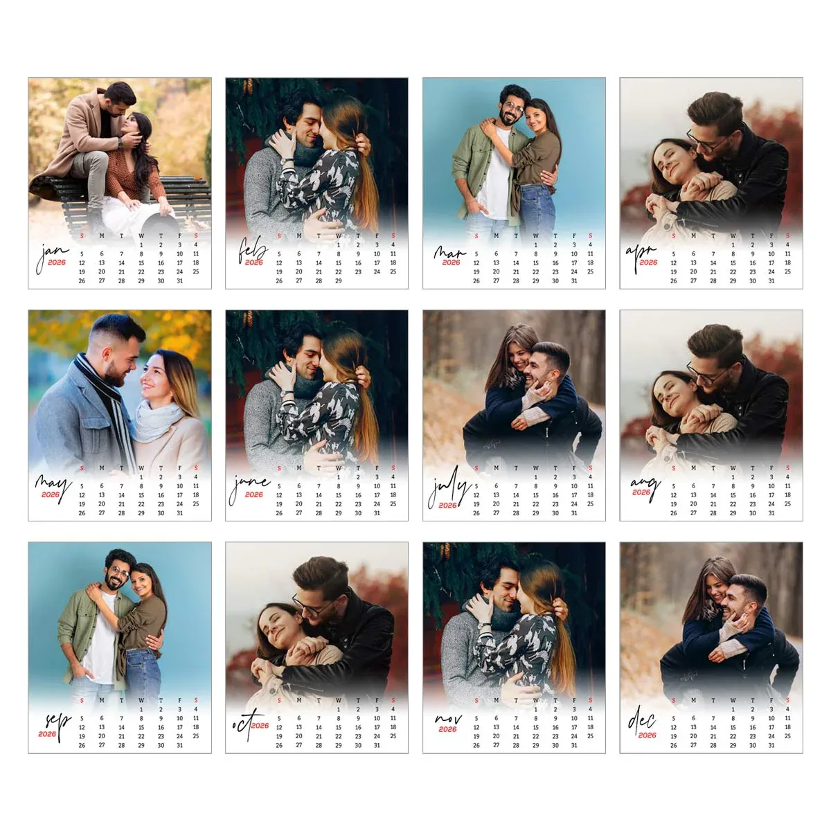Forever Moments Personalized Mini Desk Calendar thumbnail 4