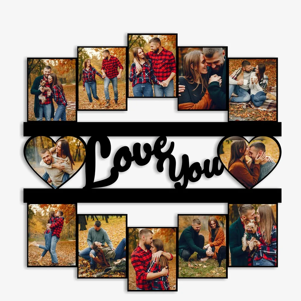 Personalized Love You Couple Photo Frame Wall Décor thumbnail 2