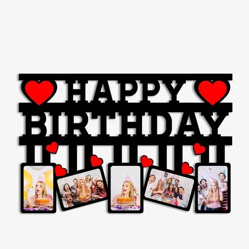 Personalized Happy Birthday Photo Frame Wall Hanging thumbnail 2
