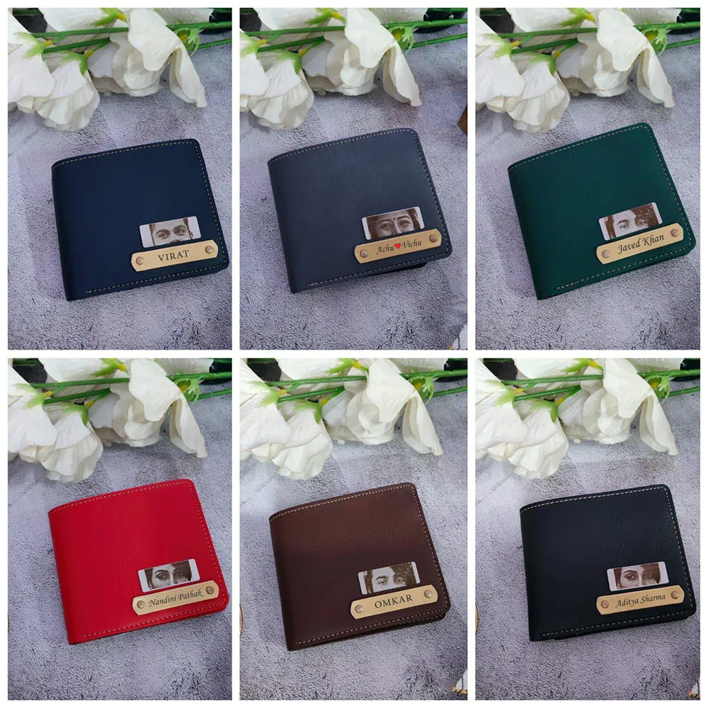 Personalized Wallet with Engraved Eye Steel Strip thumbnail 1