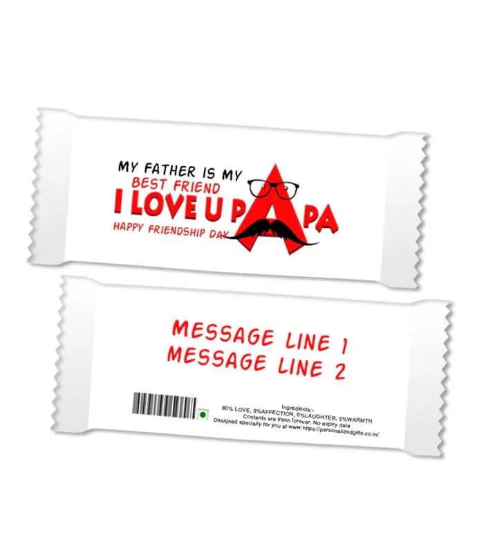 Personalized Chocolate Bar – I Love You Papa thumbnail 1