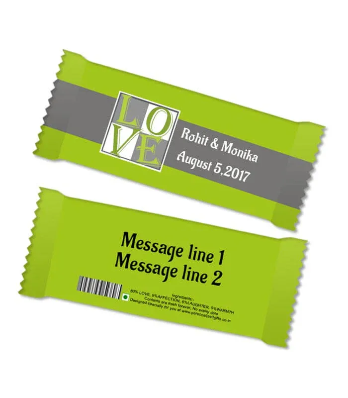 Personalized Chocolate Bar – Couple Love thumbnail 1