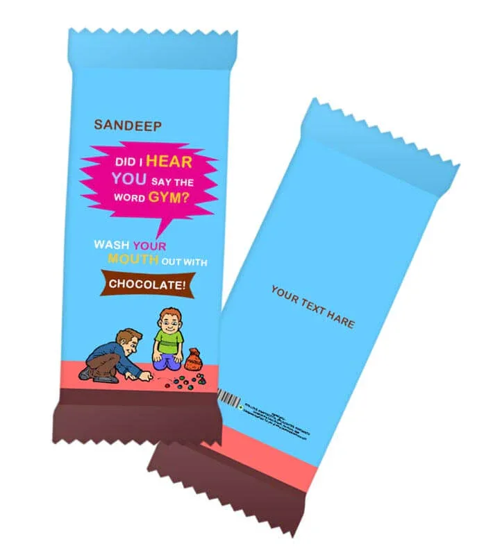 Personalized Chocolate Bar – Cheeky Gym Excuse thumbnail 1