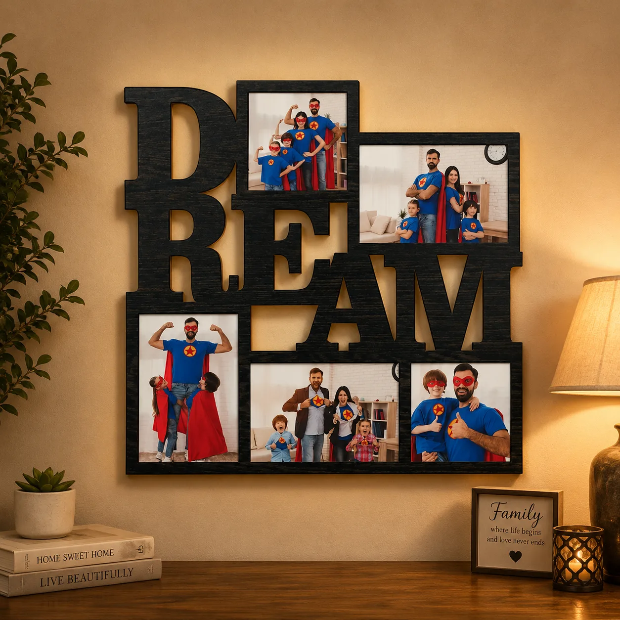 Personalized DREAM Family Photo Frame Wall Décor thumbnail 1