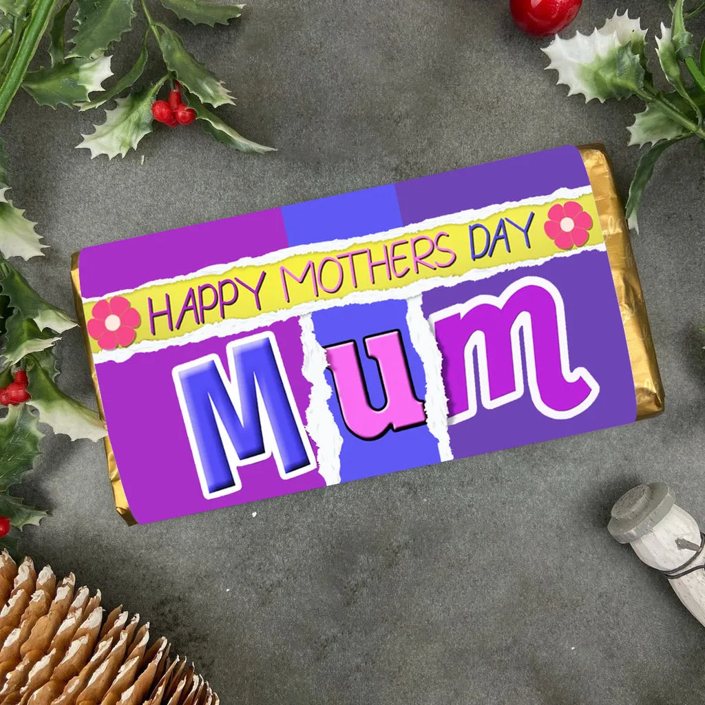Personalized Happy Mother’s Day Mum Chocolate Bar with Custom Message