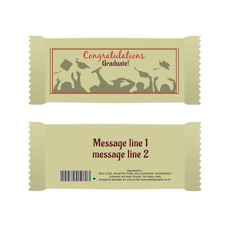 Graduation Personalized Chocolate Bar Congratulations