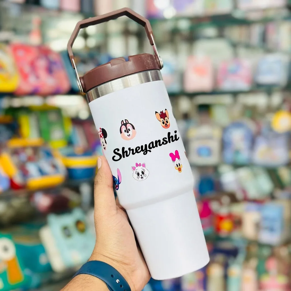 Disney 100 Year Anniversary Edition Tumbler 900ml  Stainless Steel Insulated Travel Mug with Straw & Handle 11H Cold / 7H Hot